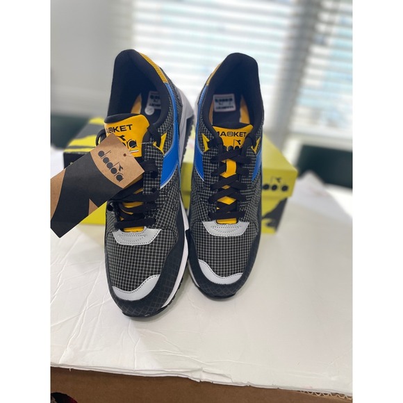 Diadora Wolverine Marvel Black Yellow Blue Sneakers Size 10 M Men's Shoes - Picture 9 of 14